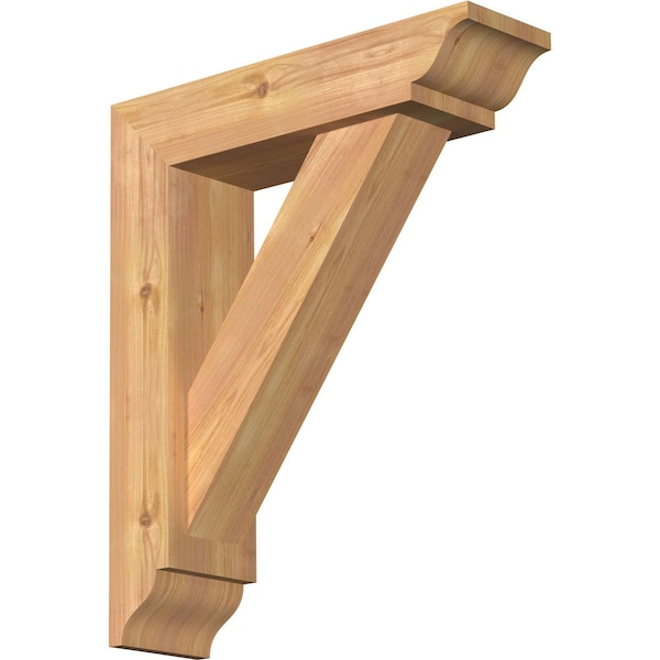 Ekena Millwork Traditional Traditional Smooth Bracket w/ Offset Brace, Western Red Cedar, 5 1/2"W x 20"D x 24"H BKT0604X20X24TRA01SWR - main